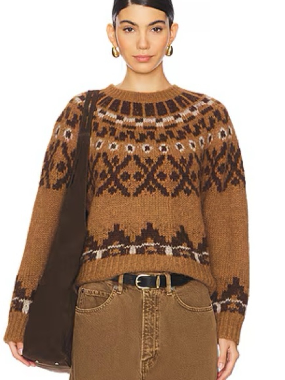 Frame Fair Isle Crewneck Sweater